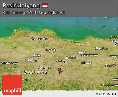 Satellite Panoramic Map of Pasirkihiyang