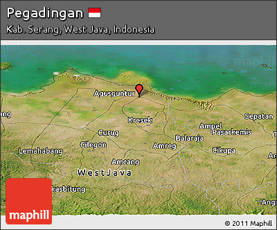 Satellite Panoramic Map of Pegadingan