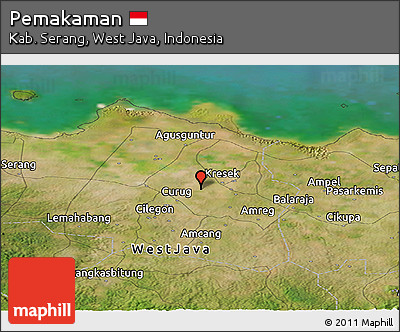 Satellite Panoramic Map of Pemakaman