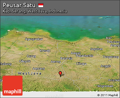 Satellite Panoramic Map of Peusar Satu