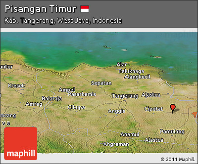 Satellite Panoramic Map of Pisangan Timur