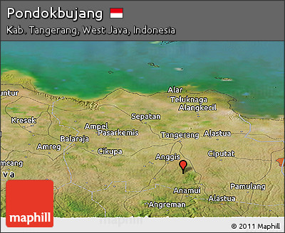 Satellite Panoramic Map of Pondokbujang
