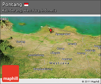 Satellite Panoramic Map of Pontang