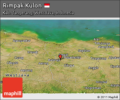 Satellite Panoramic Map of Rimpak Kulon