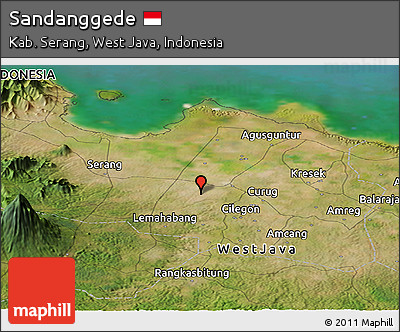 Satellite Panoramic Map of Sandanggede