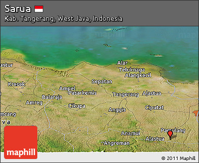 Satellite Panoramic Map of Sarua