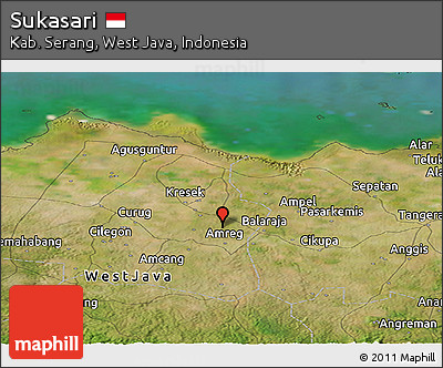 Satellite Panoramic Map of Sukasari