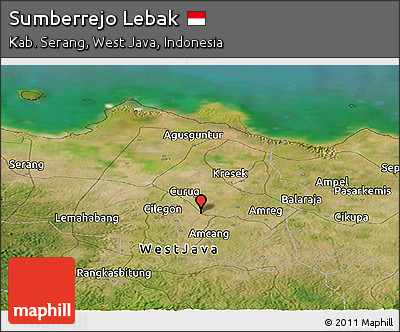 Satellite Panoramic Map of Sumberrejo Lebak