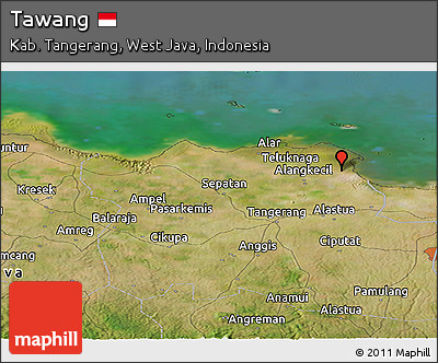 Satellite Panoramic Map of Tawang