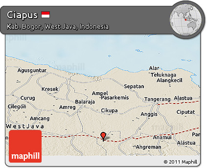 Shaded Relief Panoramic Map of Ciapus