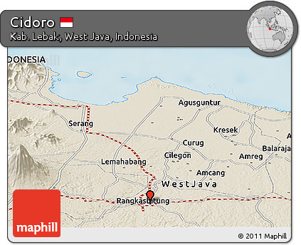 Shaded Relief Panoramic Map of Cidoro