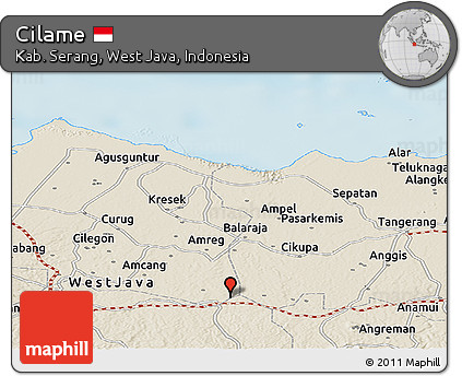 Shaded Relief Panoramic Map of Cilame