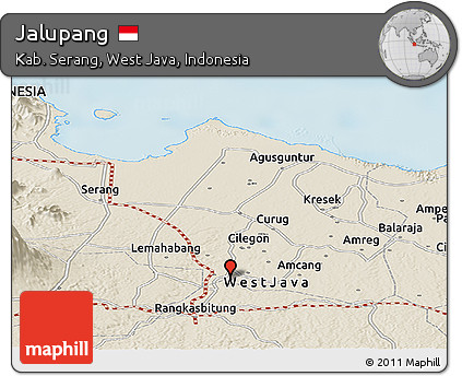 Shaded Relief Panoramic Map of Jalupang