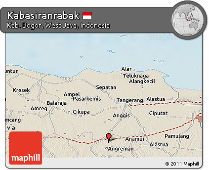 Shaded Relief Panoramic Map of Kabasiranrabak