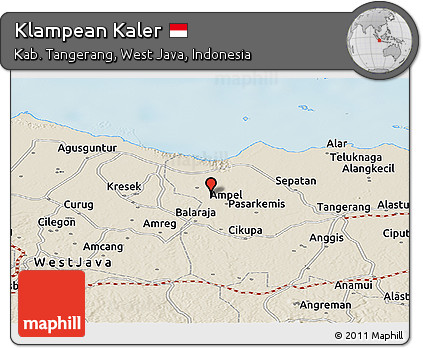 Shaded Relief Panoramic Map of Klampean Kaler