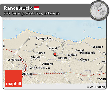 Shaded Relief Panoramic Map of Rancaleutik
