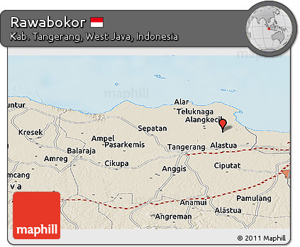 Shaded Relief Panoramic Map of Rawabokor