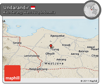 Shaded Relief Panoramic Map of Undarandir