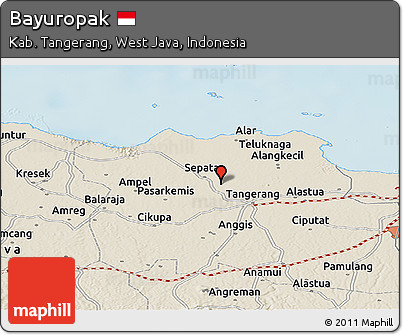 Shaded Relief Panoramic Map of Bayuropak