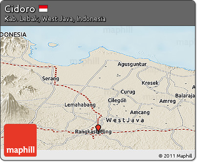 Shaded Relief Panoramic Map of Cidoro