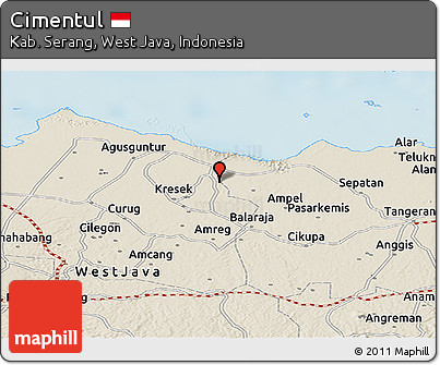 Shaded Relief Panoramic Map of Cimentul