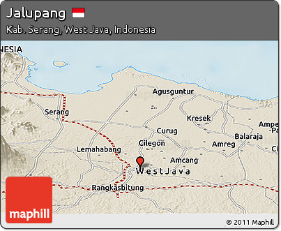 Shaded Relief Panoramic Map of Jalupang