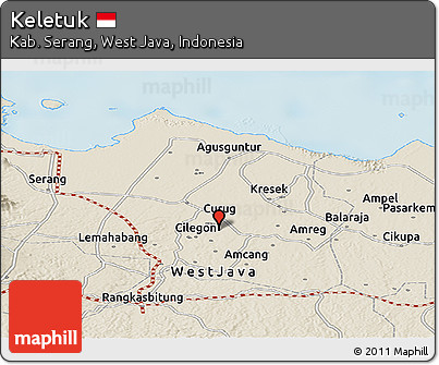 Shaded Relief Panoramic Map of Keletuk