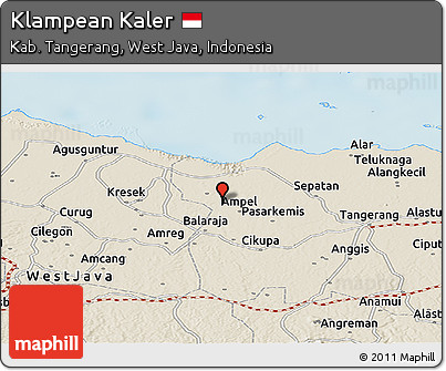 Shaded Relief Panoramic Map of Klampean Kaler