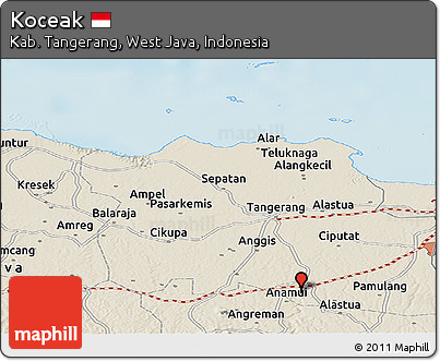 Shaded Relief Panoramic Map of Koceak