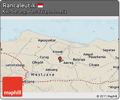 Shaded Relief Panoramic Map of Rancaleutik
