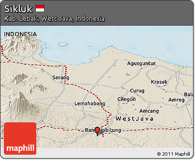 Shaded Relief Panoramic Map of Sikluk