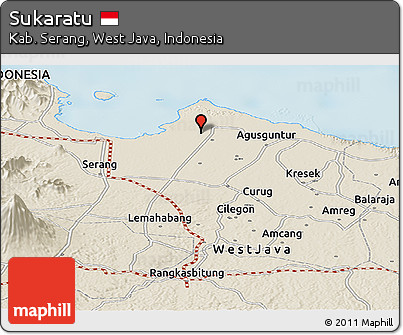 Shaded Relief Panoramic Map of Sukaratu