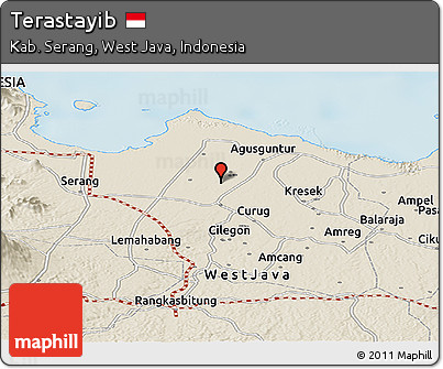 Shaded Relief Panoramic Map of Terastayib