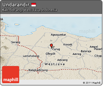 Shaded Relief Panoramic Map of Undarandir