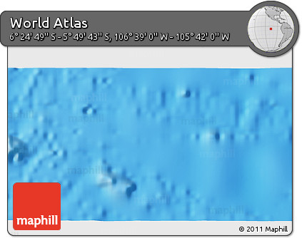 Shaded Relief 3D Map of the Area around 6° 7' 16" S, 106° 10' 30" W