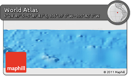 Physical Panoramic Map of the Area around 6° 7' 16" S, 106° 10' 30" W