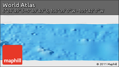 Physical Panoramic Map of the Area around 6° 7' 16" S, 106° 10' 30" W