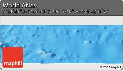 Physical Panoramic Map of the Area around 6° 7' 16" S, 106° 10' 30" W