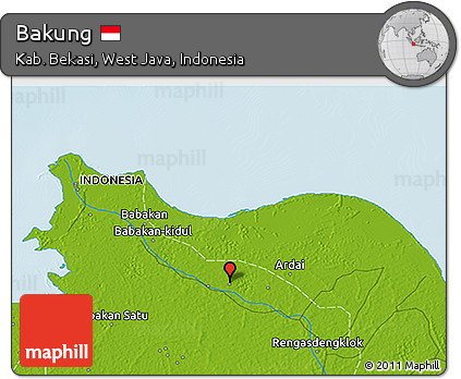 Physical 3D Map of Bakung