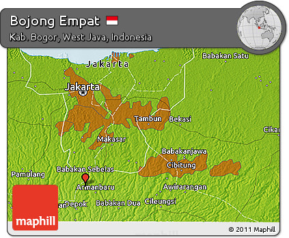 Physical 3D Map of Bojong Empat