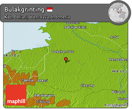 Physical 3D Map of Bulakgrinting