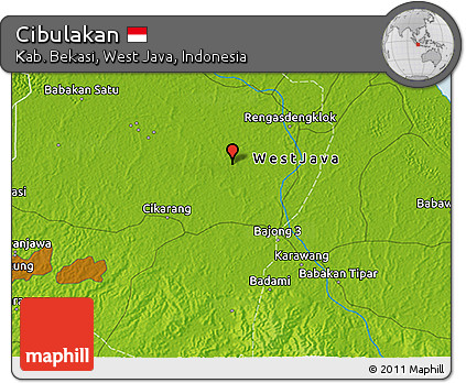 Physical 3D Map of Cibulakan