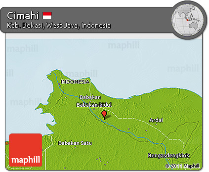 Physical 3D Map of Cimahi