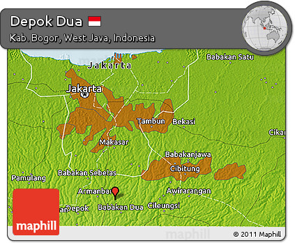 Physical 3D Map of Depok Dua