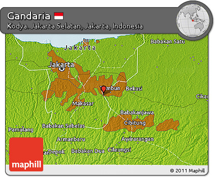 Physical 3D Map of Gandaria