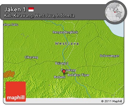 Physical 3D Map of Jaken 1