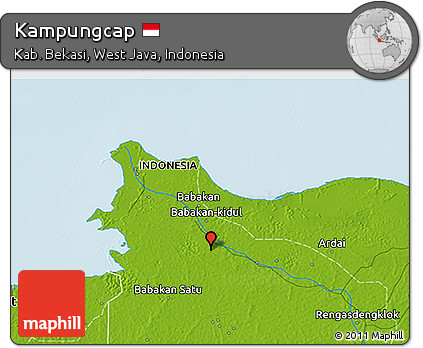 Physical 3D Map of Kampungcap