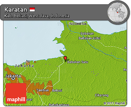 Physical 3D Map of Karatan