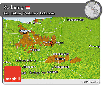 Physical 3D Map of Kedaung