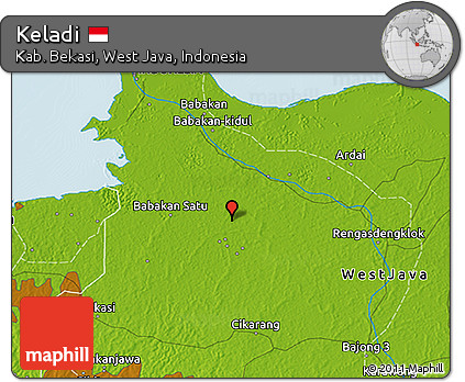 Physical 3D Map of Keladi